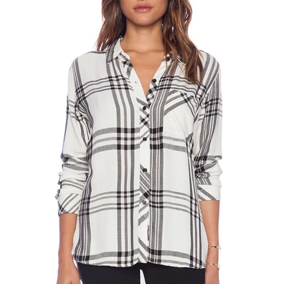 Rails Black And White Hunter Flannel 